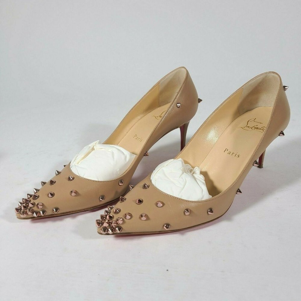 CHRISTIAN LOUBOUTIN Nude Degraspike Stud Pumps - Picture 4 of 9